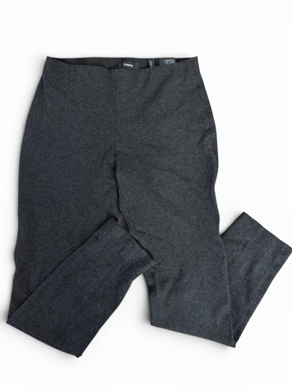 Theory Regent Knit Gray Textured Pull On Legging Pants Women’s Size S Minimalist